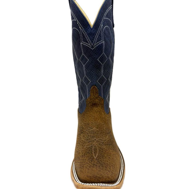 Anderson Bean - Havana Tag Boar/Blue Chex Top (Made In Texas)