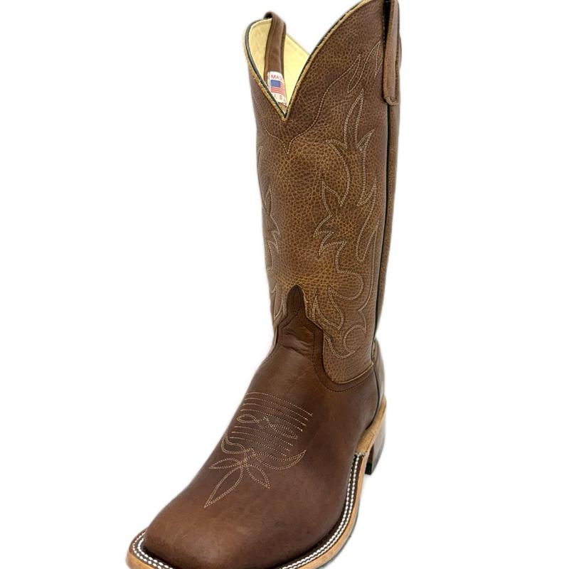 Anderson Bean - Canela Bison Navajo/Saddle West Top (Made In Texas)