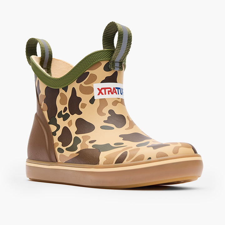 Xtratuf Kids' Duck Camo Ankle Deck Boot XKABDCM