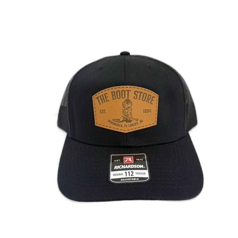 Richardson Hat - Boot Store Logo Black/Black
