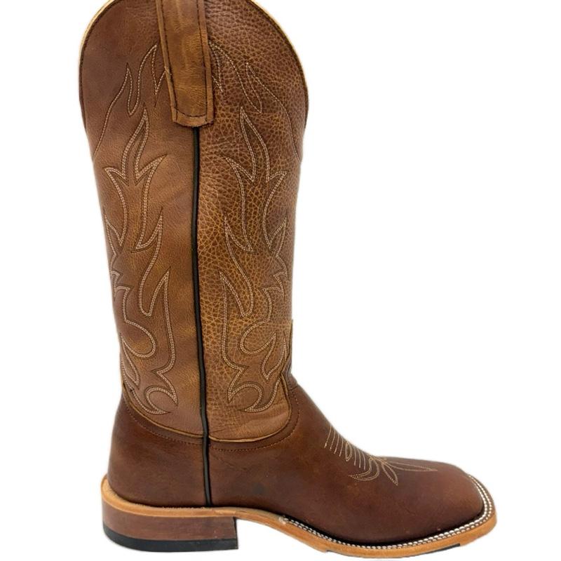 Anderson Bean - Canela Bison Navajo/Saddle West Top (Made In Texas)