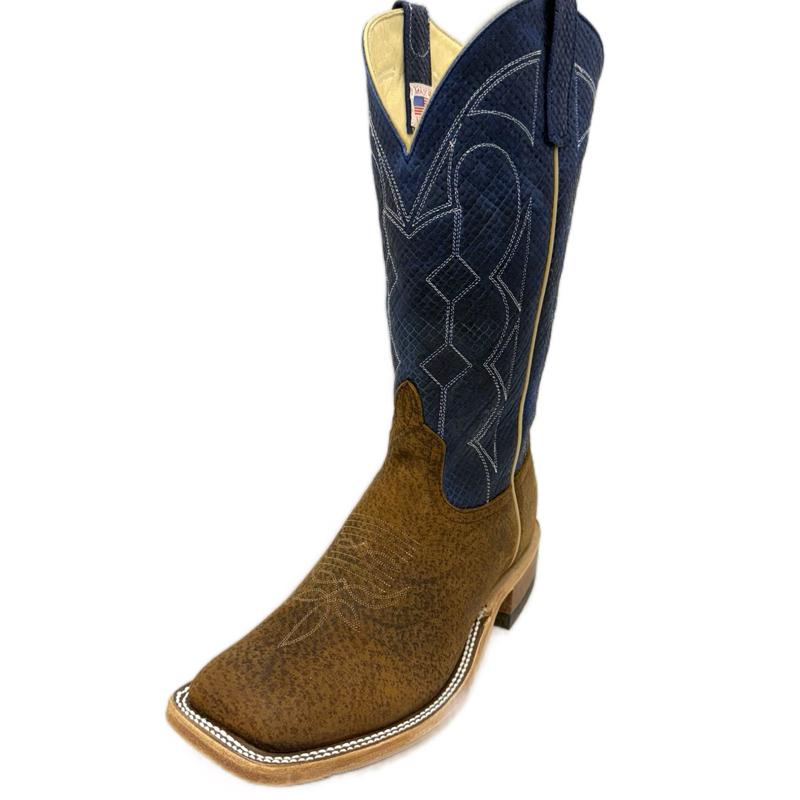 Anderson Bean - Havana Tag Boar/Blue Chex Top (Made In Texas)