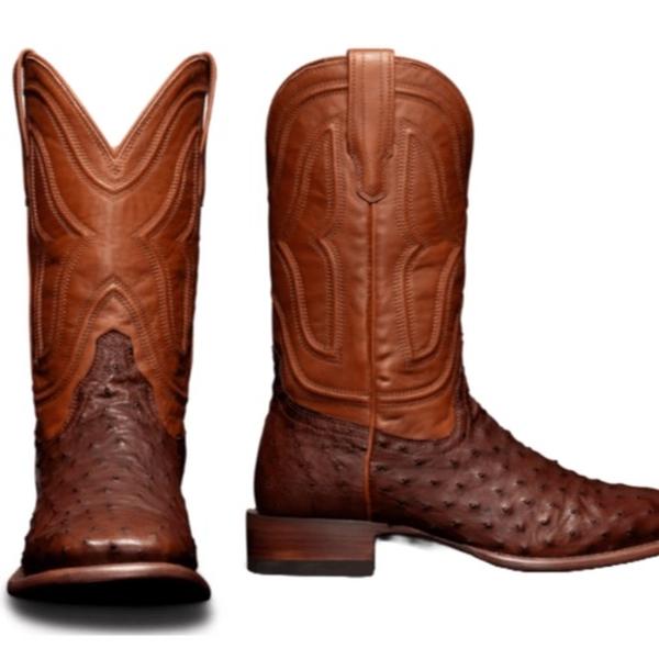 Tecovas - The Emmitt Mahogany, Full Quill Ostrich