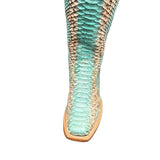 Ladies R Watson RWL7214 Python Copper & Teal 17"